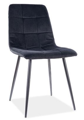 Valgomojo kėdė Mila Velvet, juoda sp., 41 cm x 45 cm x 86 cm
