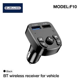FM-moduliatorius Jellico F10 Bluetooth 5.0 FM / MP3 Transmitter + Car Fast Charger 2x USB QC 3.0 3.1A LED, 12 - 24 V
