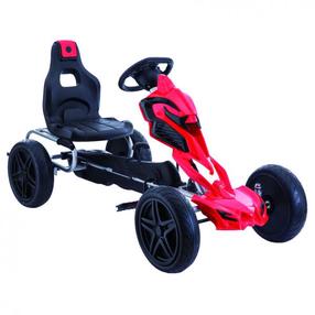 Vaikiškas sportinis kartingas 1504, juoda sp./raudona sp.