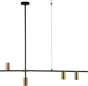 Šviestuvas kabinamas Light Prestige Arizona 4 LP-074, GU10, 4 x 40 W, aukso sp. / juoda sp.