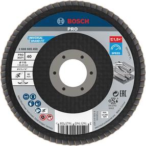 Slīpēšanas disks Bosch X571, 115 mm x 22.23 mm