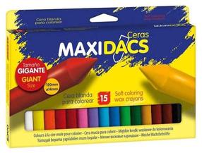 Krītiņi, vaskaina Alpino Maxidacs, 120 mm, daudzkrāsaina, 15 gab.