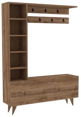 Prieškambario baldų komplektas Kalune Design Hale, vidaus, riešuto sp.