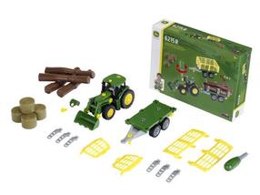 Игрушечный трактор Klein John Deere, 1:24, коричневый цв./желтый цв./зеленый цв.