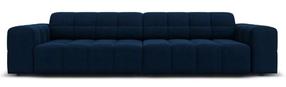 Sofa Micadoni Home Jennifer Velvet, tamsiai mėlyna sp., 244 x 102 cm x 70 cm