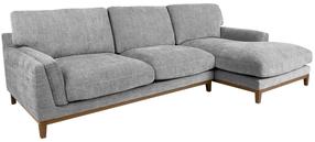 Stūra dīvāns Home4you Basil, pelēka krās., labais, 298 x 156 cm x 96 cm