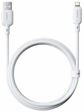 Laidas Baseus Silky P10377702213-0, Lightning/USB Type A, 200 cm, balta sp.
