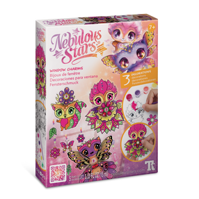 Logu uzlīmju komplekts Nebulous Stars Window Charms, daudzkrāsaina