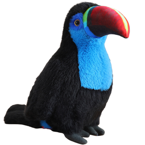 Mīkstā rotaļlieta papagaiļi Toucan, zila krās./melna krās., 35 cm