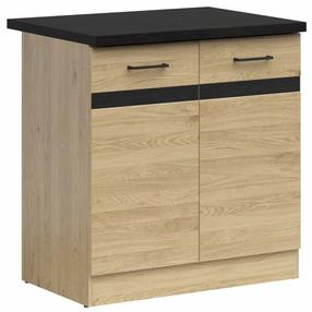 Apatinė virtuvinė spintelė Junona Line, bernstein oak sp., 47 cm x 80 cm x 85.7 cm