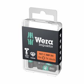 Löökkruvikeeraja otsikud, komplekt Wera 867/1, Torx T40, 25 mm, 1/4"