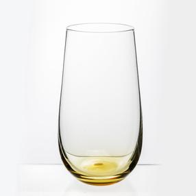 Stiklinių komplektas Domoletti, stiklas, 0.530 l, 6 vnt., gintarinė geltona sp.