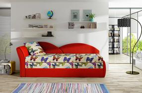 Sofa Aga Butterfly 04, Alova 46, įvairių spalvų, kairinė, 218 x 80 cm x 77 cm