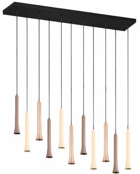 Lampa griesti Trio Fiato, LED, 2300 - 4000 °K, 11 x 3 W, krāsaina / melna krās.
