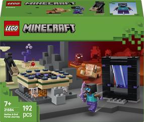 Konstruktorius LEGO® Minecraft® Kelionė į Neterį ir Enderį Žaislas 21584, 192 vnt.