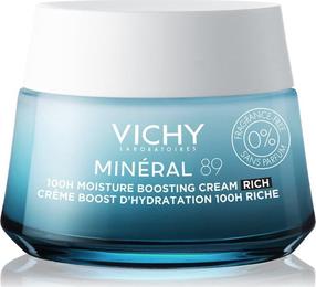 Prece ar bojātu iepakojumu. Sejas krēms Vichy Mineral 89 Rich Moisturizing, 50 ml