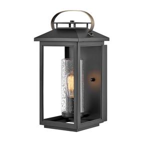 Sieninis lauko šviestuvas Quintiesse Atwater, 60W, E27, IP44, juoda sp., 20.8 cm x 44.5 cm