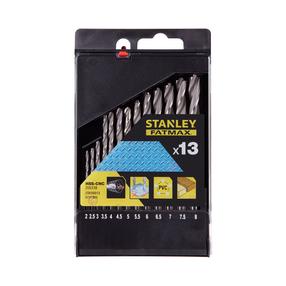 Grąžtų komplektas Stanley STA56013-QZ, metalas, hss-r, 3 plokštumų, 2-8 mm x 11.7 cm