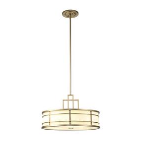 Valgusti rippuv Elstead Lighting Fusion 3, E27, 3 x 60 W, valge v. / messing v.