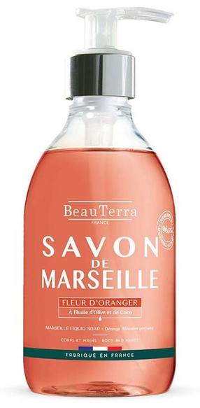 Skystas muilas su glicerinu Beauterra Marseille Orange Blossom, apelsinas, 300 ml