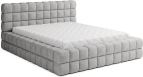 Voodi kahekohaline Dizzle Amore 03, 160 x 200 cm, helehall v., ilma madratsita, põhjalippidega