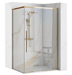 Dušas kabīne Rea Solar REA-K4902, taisnstūrveida, bez paliktņa, 89 cm x 118 cm x 195 cm, zelta krās./rūdītais