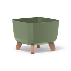 Puķu pods Prosperplast Gracia Square, plastmasa, Ø 24 cm, zaļa krās.