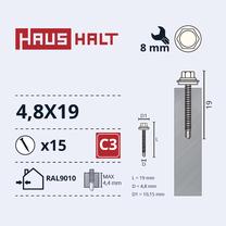 Savisriegis Haushalt, 4.8 mm x 19 mm, 15 vnt.