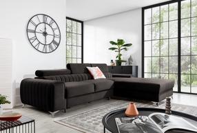 Kampinė sofa Grayson Riviera 97, tamsiai pilka sp., dešininė, 205 x 278 cm x 92 cm