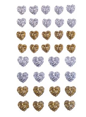 Lipdukas DallPrint Hearts, vaikiški aukso sp./sidabro sp.