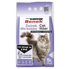 Kaķu smiltis Super Benek Optimum, bentonīts, 5 l