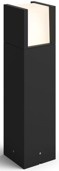 Pastatomas lauko šviestuvas Philips Hue Fuzo, 9.1W, LED, IP44, juoda sp., 10 cm x 40 cm