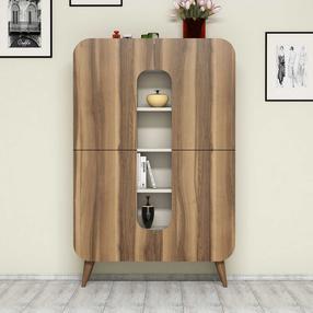 Spinta Kalune Design Mine 845HCT3908, kreminė sp./riešuto sp., 31.8 cm x 93 cm x 144 cm