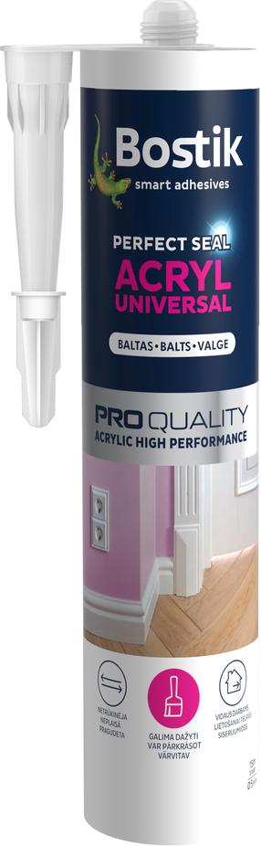 Akrilinis hermetikas Bostik, 0.28 l, balta sp.
