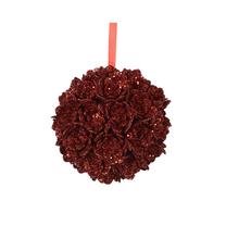Eglutės žaisliukas Decoris Flower, raudona sp., plastikas/polietileno tereftalatas (pet)