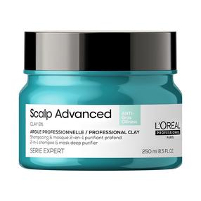 Маска для волос, шампунь L’Oréal Professionnel Paris Scalp Advanced Anti-Oiliness 2-In-1 Deep Purifier Clay, 250 мл