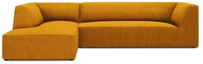Stūra dīvāns Micadoni Home Ruby 4 Seats, zelta krās., kreisais, 273 x 180 cm x 69 cm
