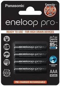 Įkraunamas elementas Panasonic Eneloop Pro, AAA, 930 mAh, 4 vnt.