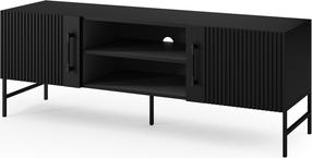 TV skapītis Raftt, melna krās., 152 cm x 42 cm x 55 cm