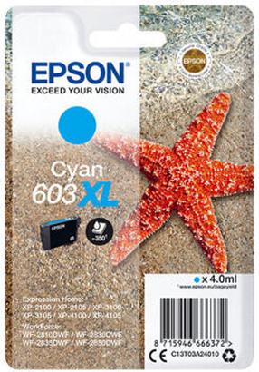 Printera kasetne Epson 603XL, zilganzaļa (cyan) krās., 4 ml