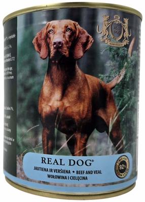 Влажный корм для собак Real Dog Super Premium Adult, говядина/телятина, 0.8 кг