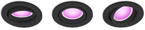 Nutivalgustus süvistatav Philips Hue Centura, GU10, 2000 - 6500 °K, 3 x 5.7 W, must v. / must v.