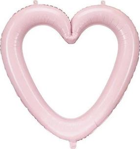 Folinis balionas figūrinis PartyDeco Heart, šviesiai rožinė sp.