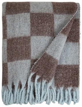 Pleds Homla Mon Paris 245943, zila krās./brūna krās., 150 cm x 200 cm
