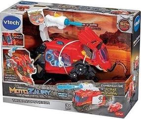 Transformers VTech MotoZaury Triceratops Nexor, sarkana krās.