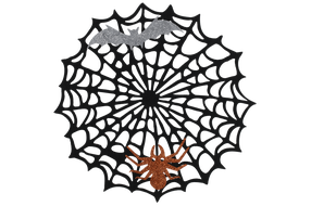 Galda paklājiņš Festi Halloween 649338, 30 cm x 30 cm, 4 gab., Melna krās.