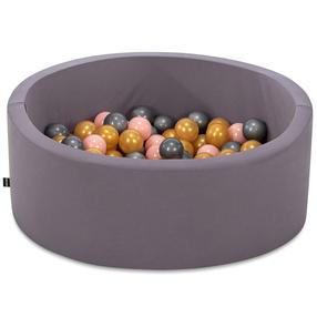Baseins ar bumbiņām Kalune Design Bubble Pops, ⌀ 7 cm, zelta krās./rozā krās.