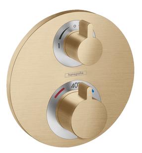 Термостатический смеситель скрытого монтажа Hansgrohe Ecostat S Brushed, бронзовый цв.