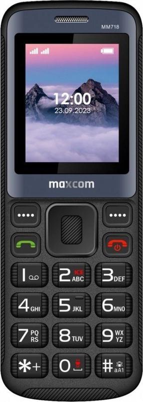 Telefons ar pogām Maxcom MM718, 16 GB, melna krās.
