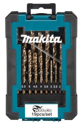 Набор сверл по металлу Makita D-67561, металл/нержавеющая сталь, hss-co, цилиндрический, 1-10 мм x 15 см